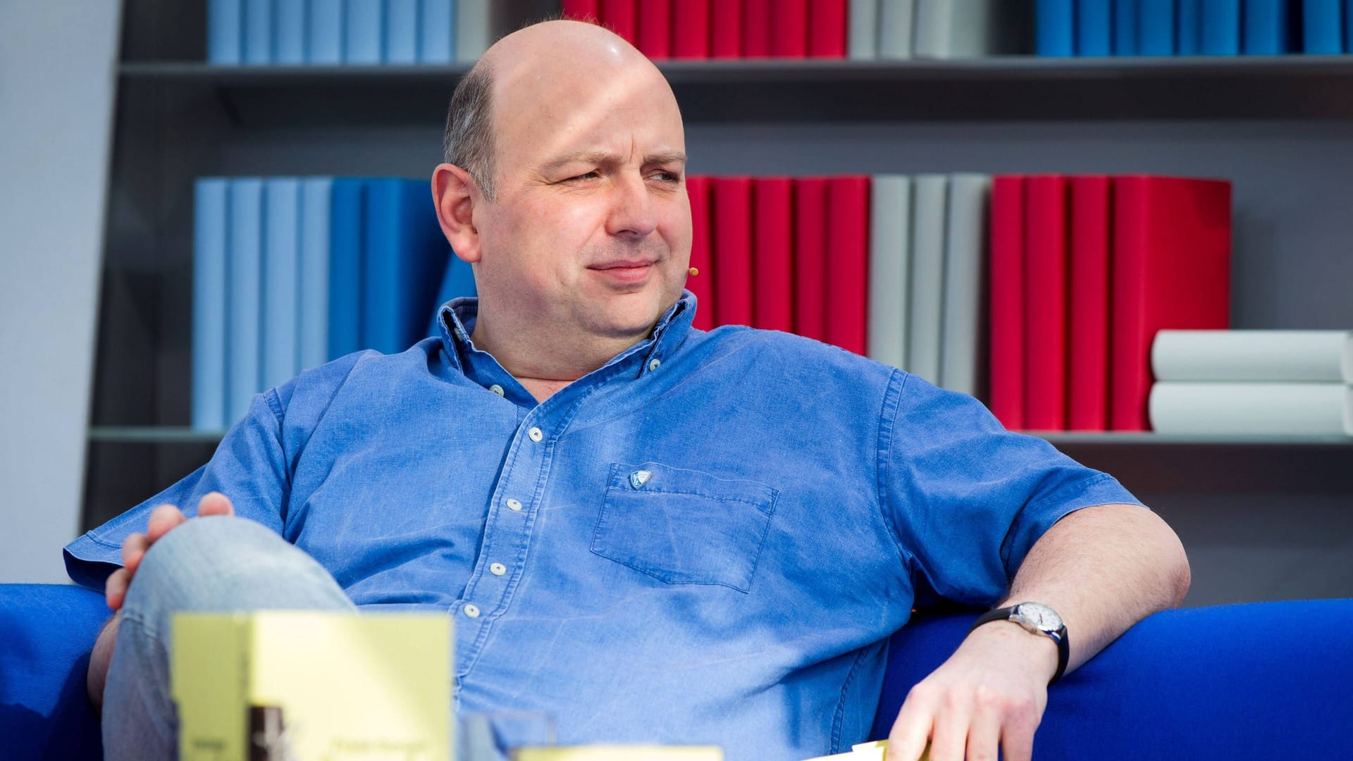 Schriftsteller und Fußballfan (Archivbild): Frank Goosen auf der Leipziger Buchmesse.