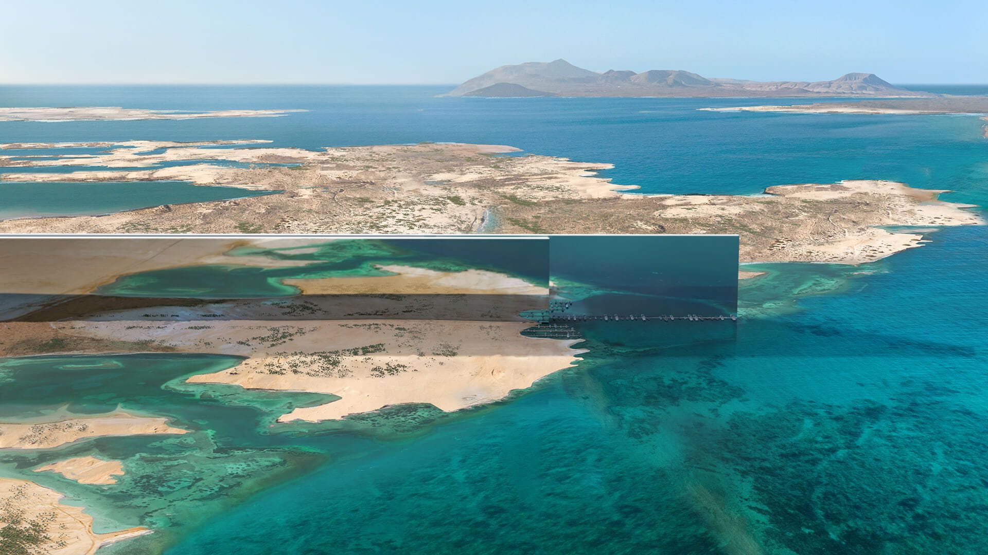Eine Computervisualisierung von "The Line": Die Planer von Neom haben das Flaggschiff des Projekts als Sidescraper konzipiert – ein auf der Seite liegender Wolkenkratzer.