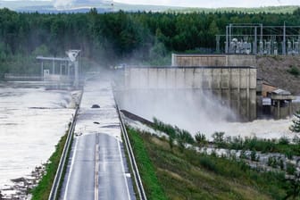 Das norwegische Kraftwerk Braskreidfoss: Überschwemmungen haben das Bauwerk teilweise zerstört.