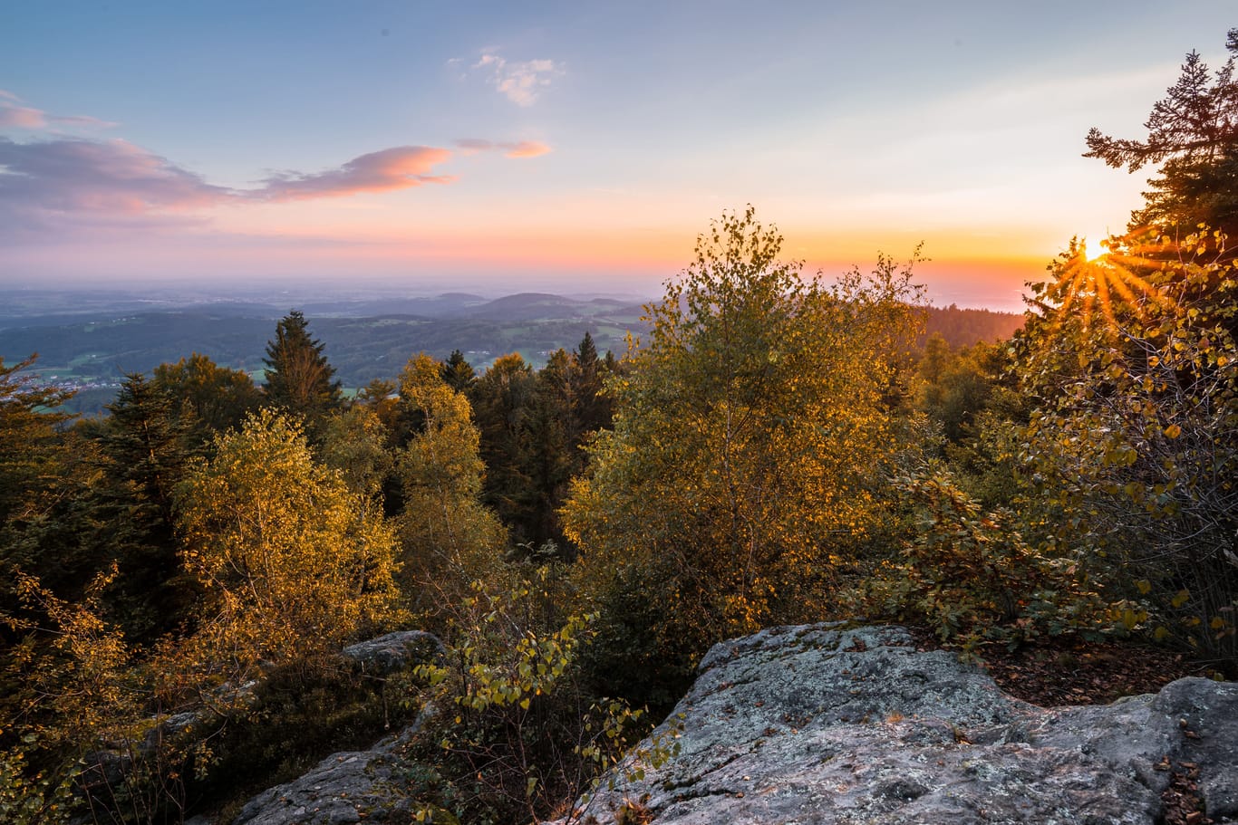 Ausblick über den Bayerischen Wald: Die Gegend hat mehr als nur schöne Wanderwege zu bieten.