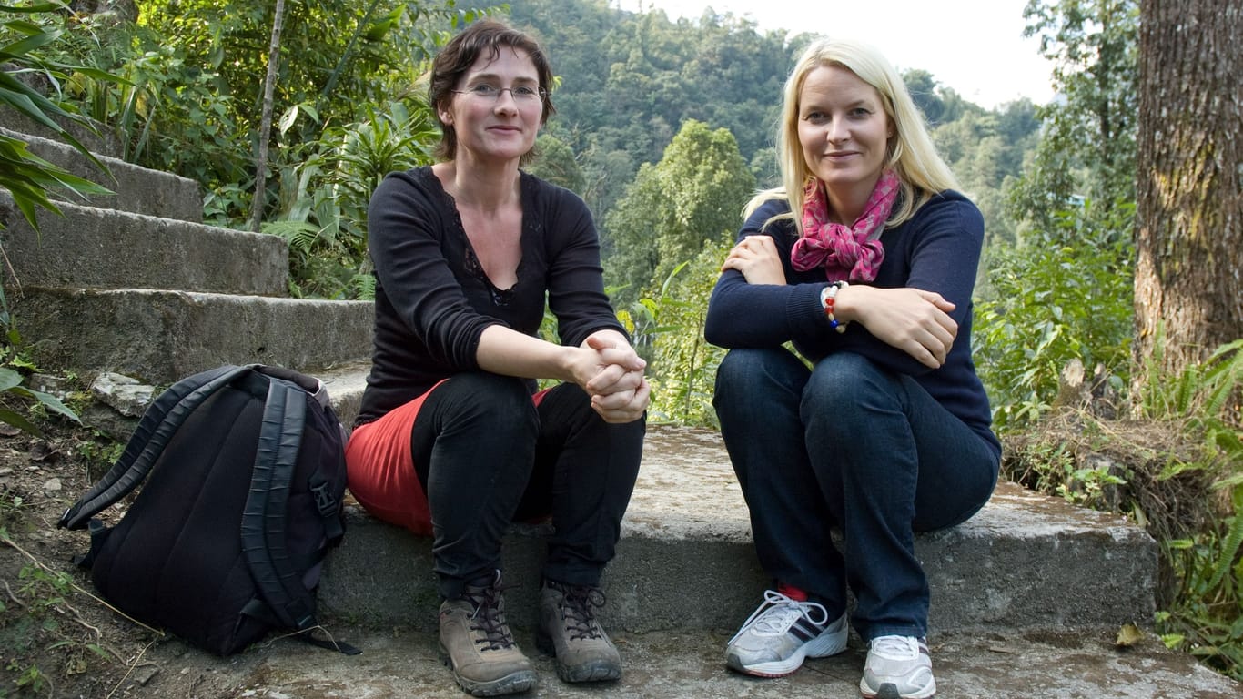 Indienreise in 2010: Kristi Marie Skrede und Mette-Marit