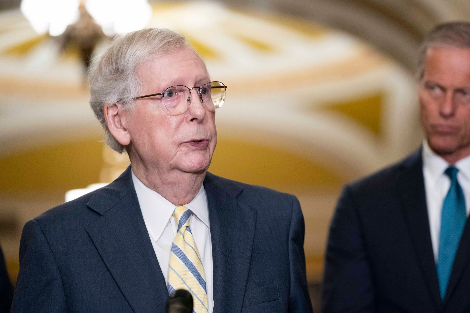 Mitch McConnell (Archivbild): Es ist bereits der zweite Aussetzer, den der US-Senator vor Journalisten hat.
