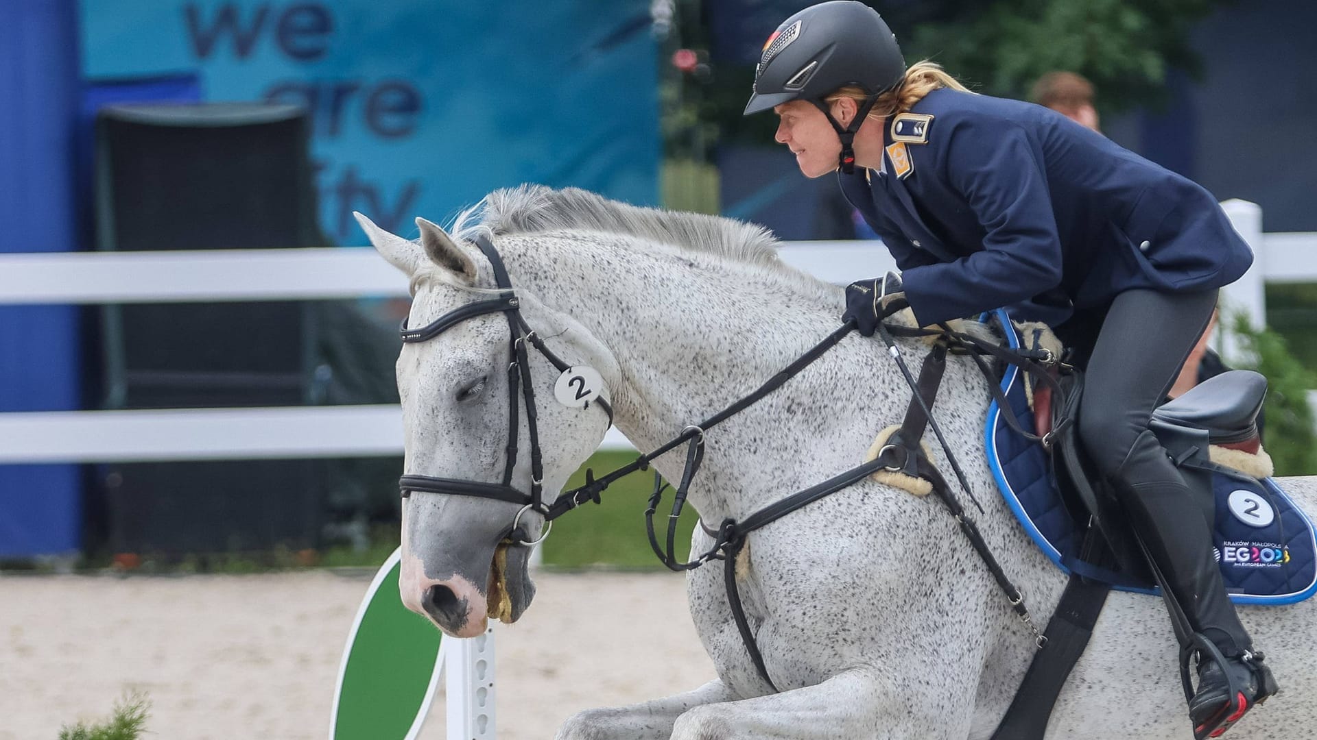 Annika Zillekens bei den European Games in Krakau: Die moderne Fünfkämpferin bangt um die Olympia-Zulassung ihrer Sportart.