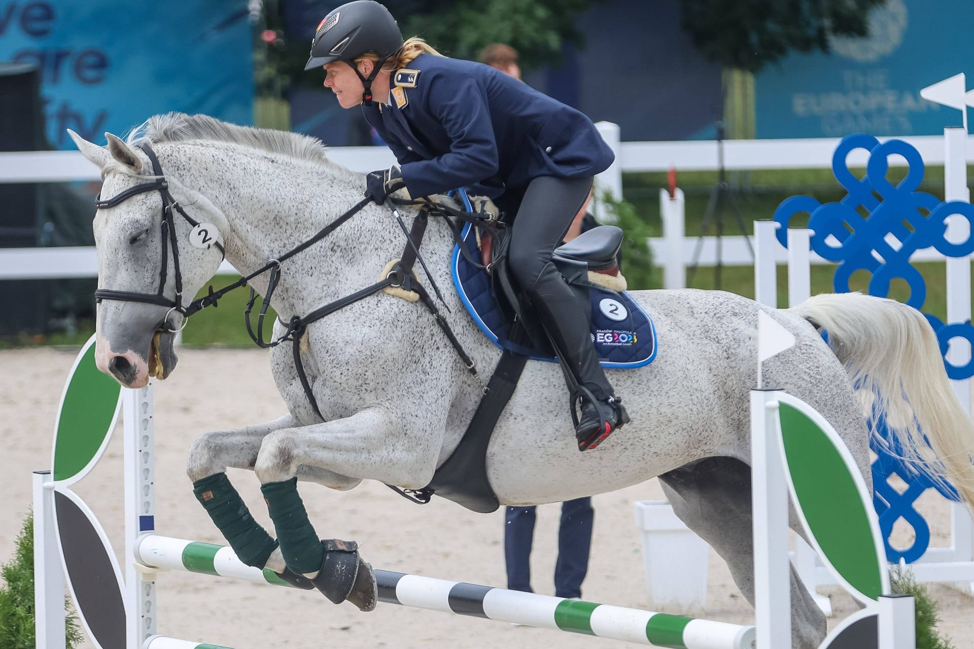 Annika Zillekens bei den European Games in Krakau: Die moderne Fünfkämpferin bangt um die Olympia-Zulassung ihrer Sportart.