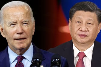 Joe Biden, US-Präsident (l) und Xi Jinping, Präsident Chinas: Peking betrachtet die Unterstützung Taiwans durch die USA als Angriff auf seine inneren Angelegenheiten.