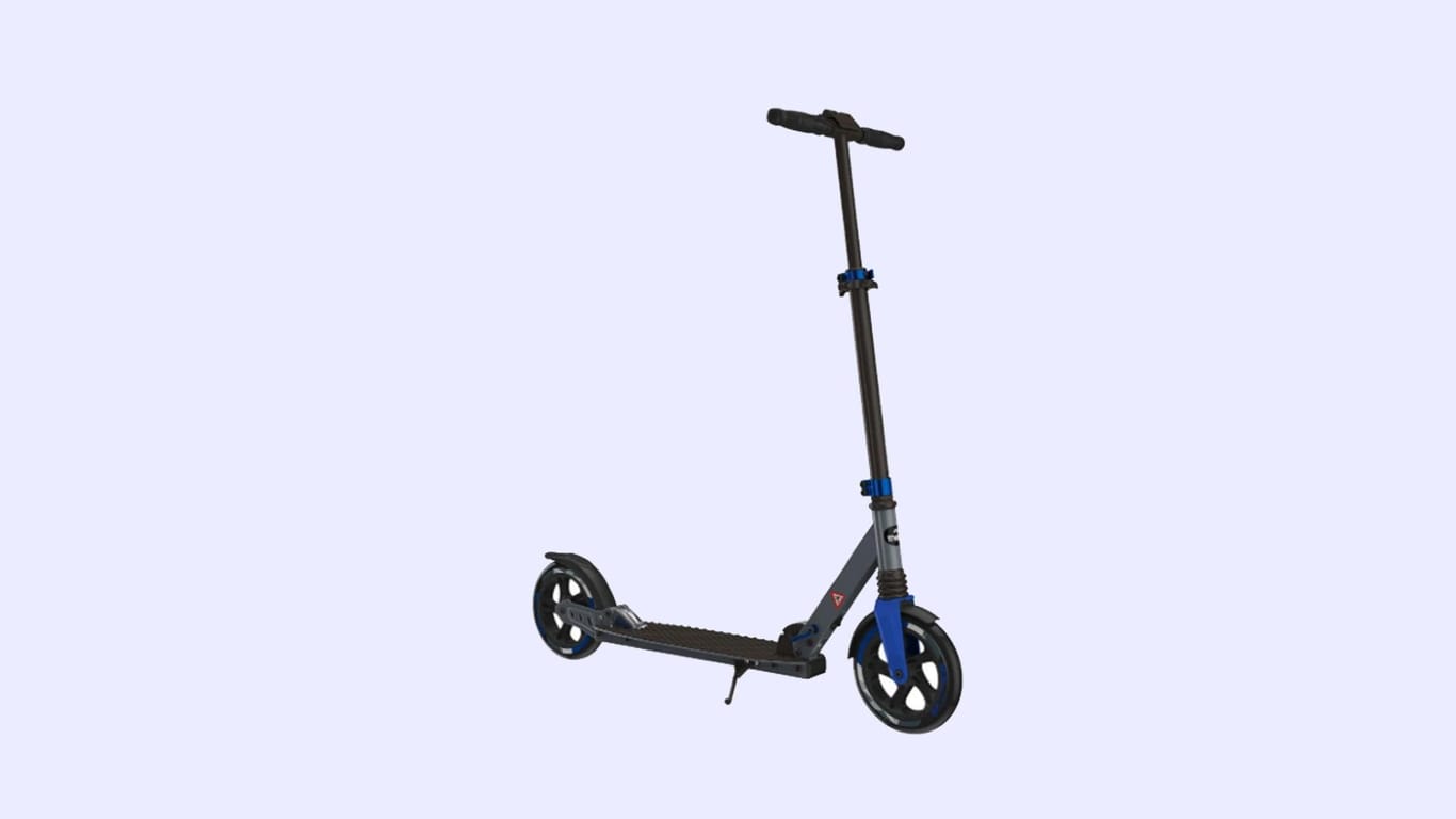 Der Scooter von Crivit kann mit bis zu 100 Kilogramm belastet werden.