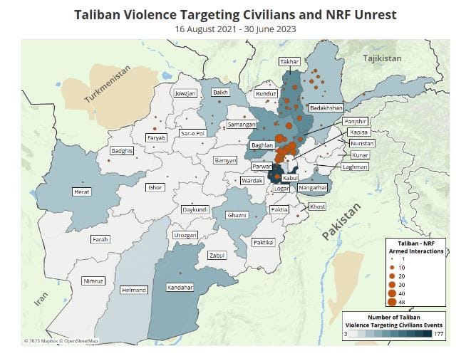 Kartografie des islamistischen Terror-Regimes: Gewalt der Taliban gegen Zivilisten und Widerstandsgruppen.