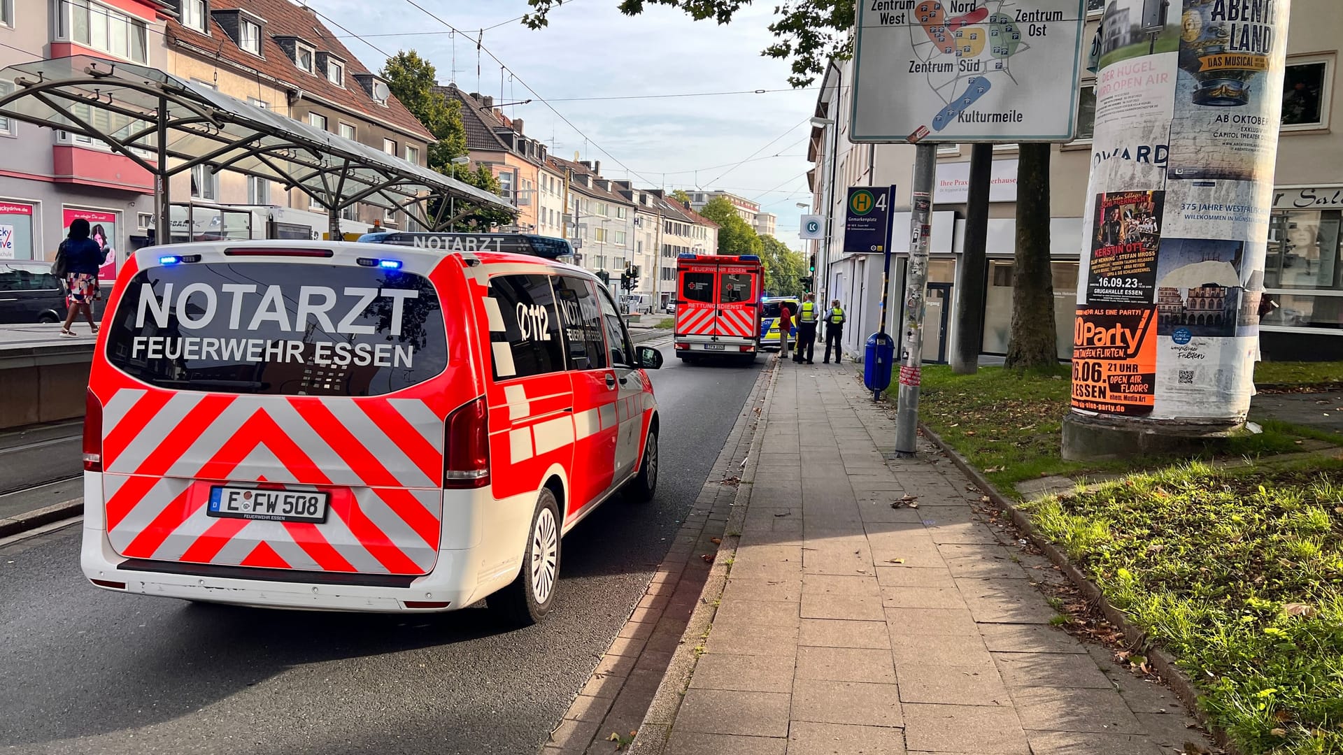 Rettungseinsatz in Essen: Das Kind ist schwer verletzt.