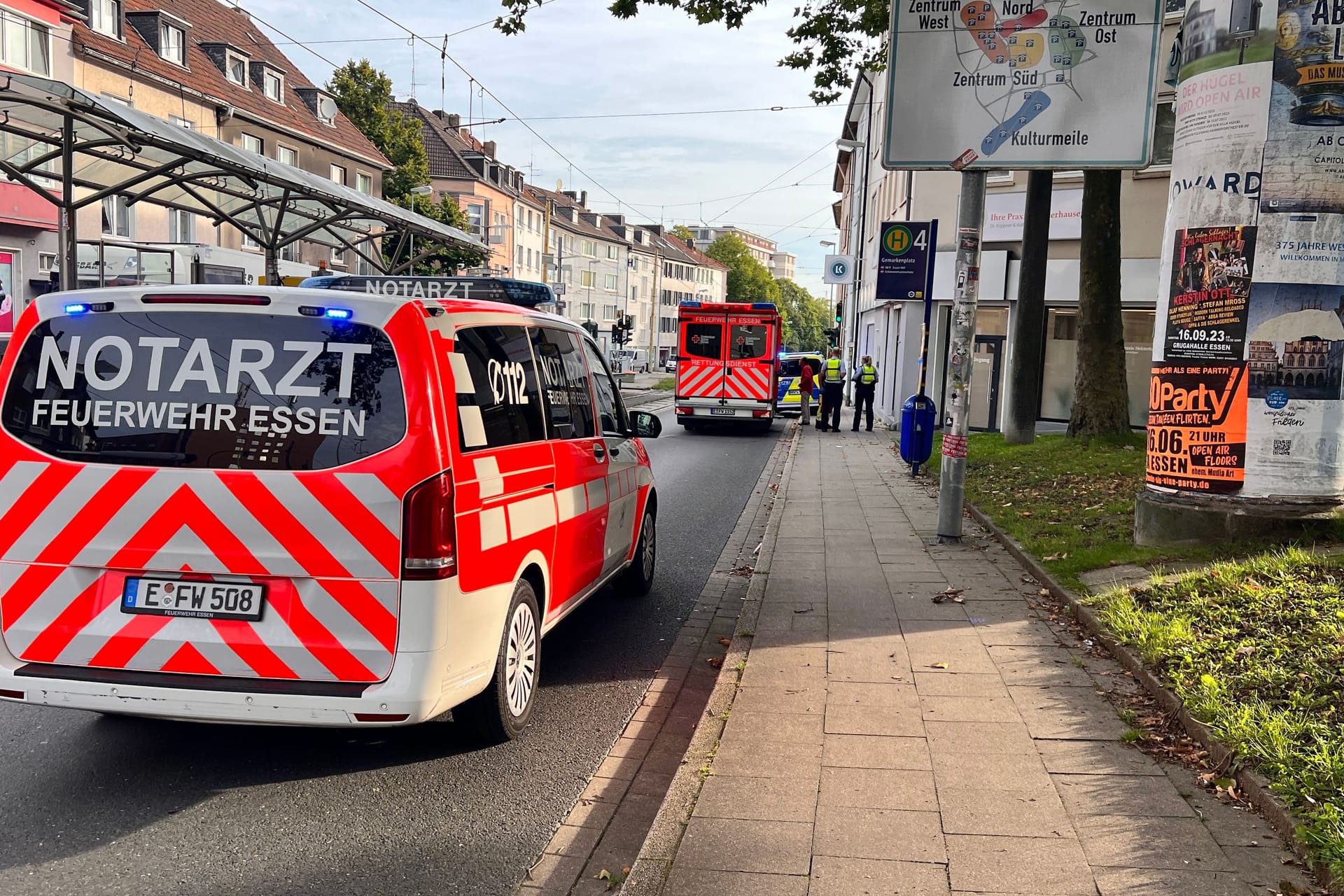 Rettungseinsatz in Essen: Das Kind ist schwer verletzt.