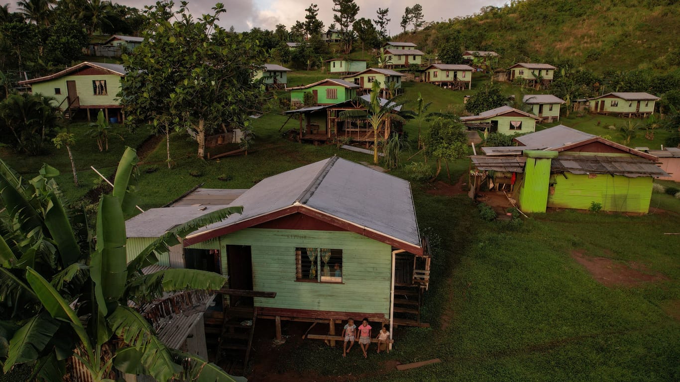 Das neue Vunidogoloa: Das Dorf war das erste, das aufgrund des steigenden Meeresspiegels umgesiedelt wurde.