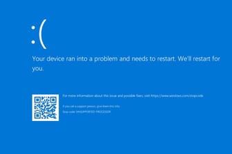 Windows-Bluescreen: Nach einem Absturz des Betriebssystems sehen Nutzer eine Fehlermeldung.