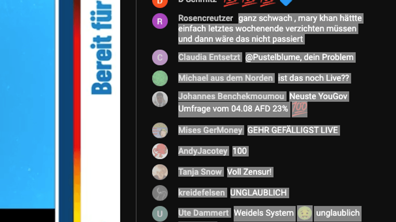 "Zensur": AfD Chat während des Parteitages in Magdeburg (Quelle: Screenshot)