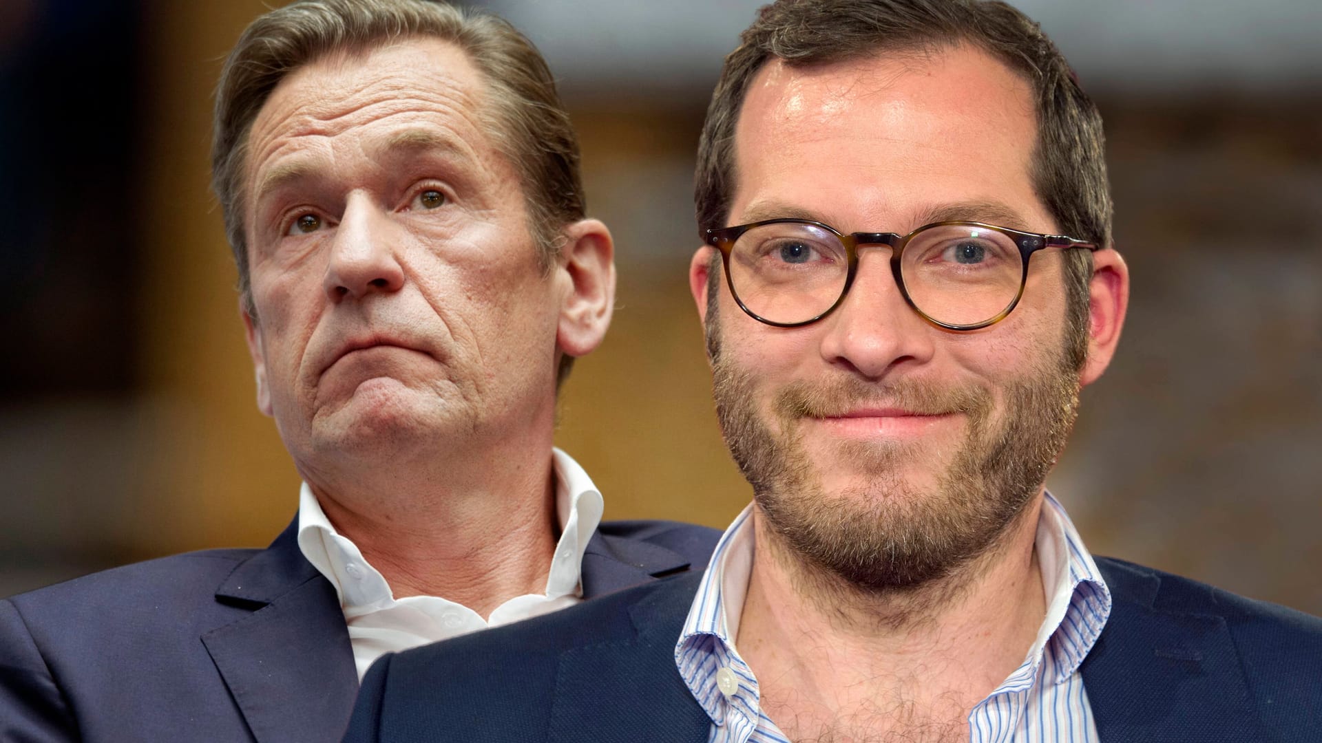 Von Freundschaft, Enttäuschung und bitterem Nachspiel: Springer-Chef Mathias Döpfner in einer Foto-Montage mit dem geschassten Ex-Chefredakteur seines Boulevard-Blatts "Bild", Julian Reichelt.