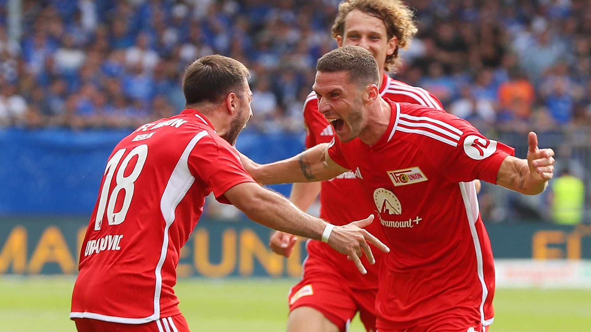 Neu dabei: Union Berlin um Nationalspieler Robin Gosens (r.) nimmt erstmals an der Champions League teil.