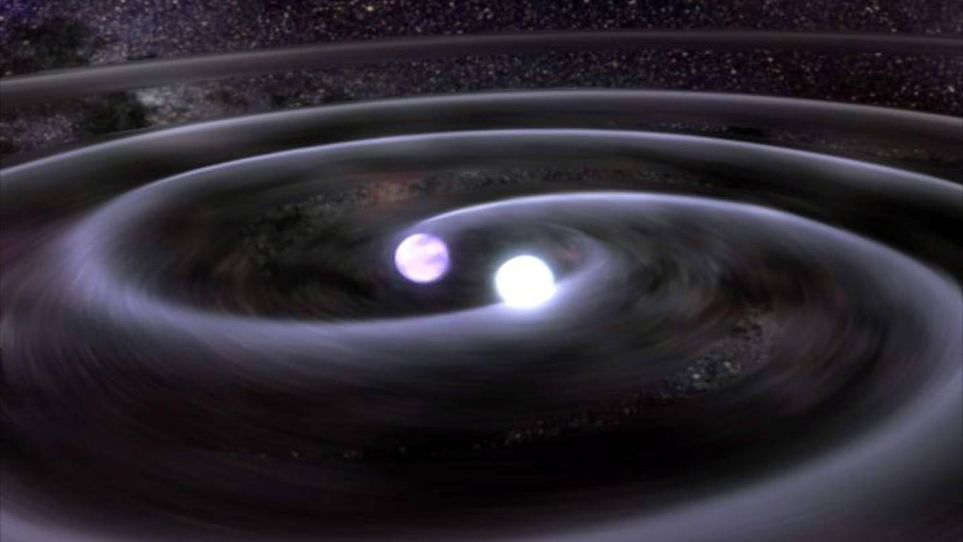 Ein Doppelsternsystem: Diese Himmelskörper sind Gegenstand einer Studie über Gravitation.