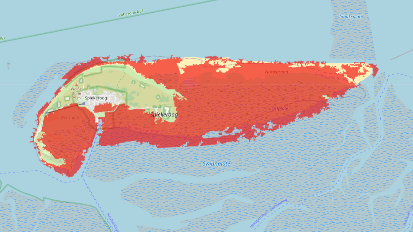 Die Insel Spiekeroog trifft die Klimakrise enorm. Der steigende Meeresspiegel setzt der Insel zu.