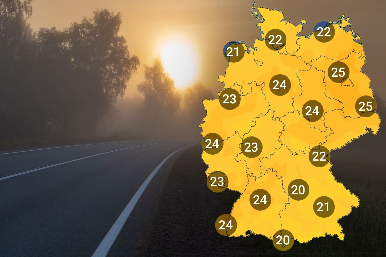 Altweibersommer in Deutschland? Animationen zeigen, wo es warm wird, wo Nebel für Gefahr sorgt und wie das Wetter bei Ihnen wird.