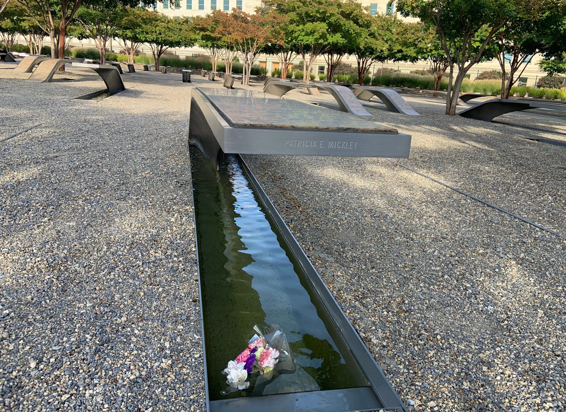 Gedenken an 189 Tote von 2001: 9/11 Memorial am Pentagon in Arlington.