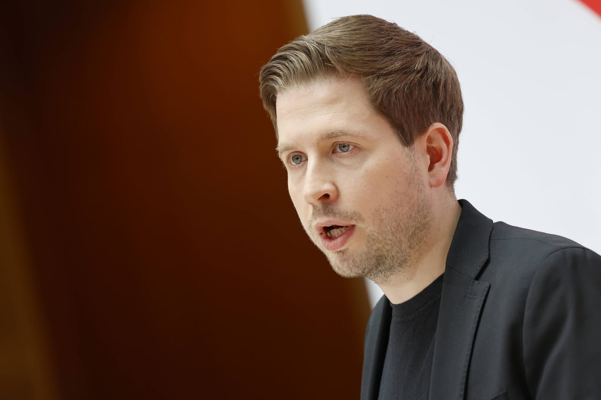 Pressekonferenz mit SPD-Generalsekretär Kevin Kühnert in Berlin (Archivbild).