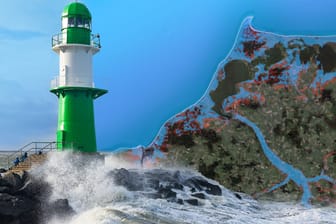Ostseeküste, Warnemünde, Klimakrise, Meeresspiegel