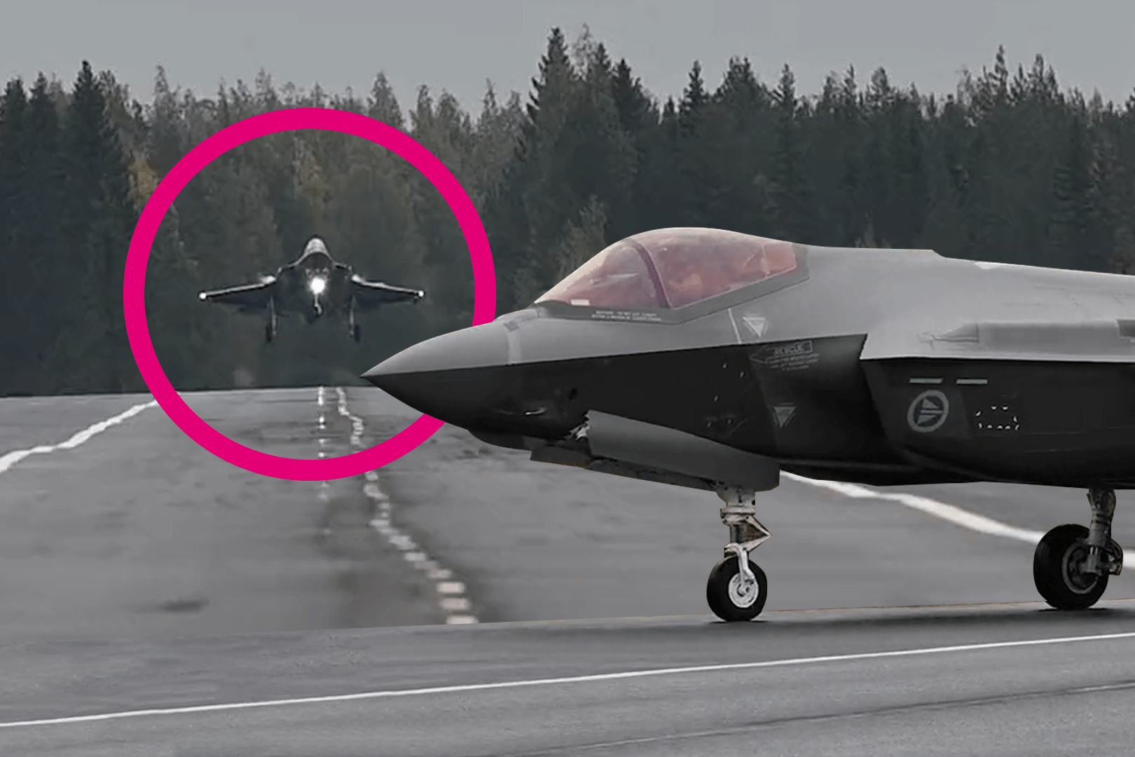 F-35-Kampfjet: Der Militärflieger landet mitten auf einer Autobahn in Finnland