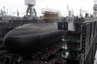 Russisches U-Boot "Rostow-na-Donu" vor seiner Zerstörung