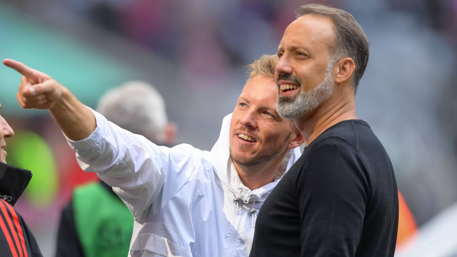 Julian Nagelsmann (links) mit Pellegrino Matarazzo: In Hoffenheim arbeiteten sie zusammen. Julian Nagelsmann (links) mit Pellegrino Matarazzo: In Hoffenheim arbeiteten sie zusammen.