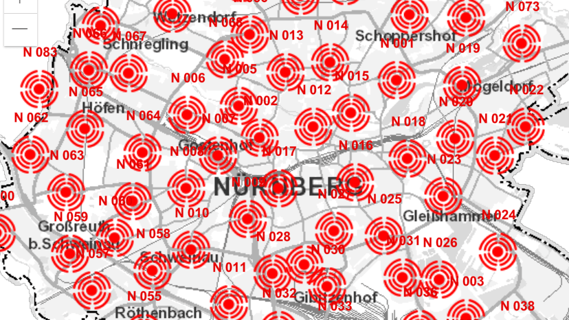 In der Stadt Nürnberg gibt es über 100 Standorte von Sirenen, die am Warntag ausgelöst werden.