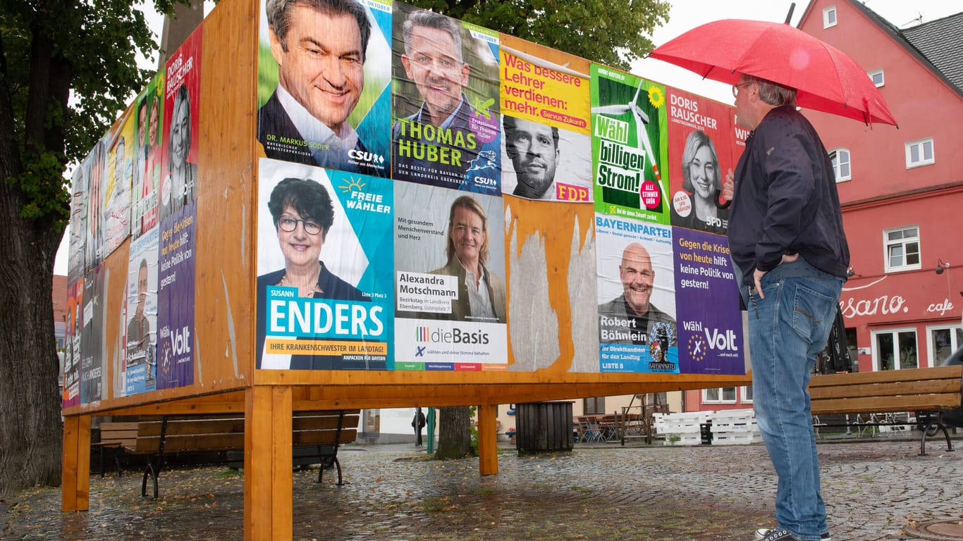 Wahlplakate in Bayern: Der Wahlkampf geht in den Endspurt.