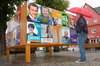Wahlplakate in Bayern: Der Wahlkampf geht in den Endspurt.