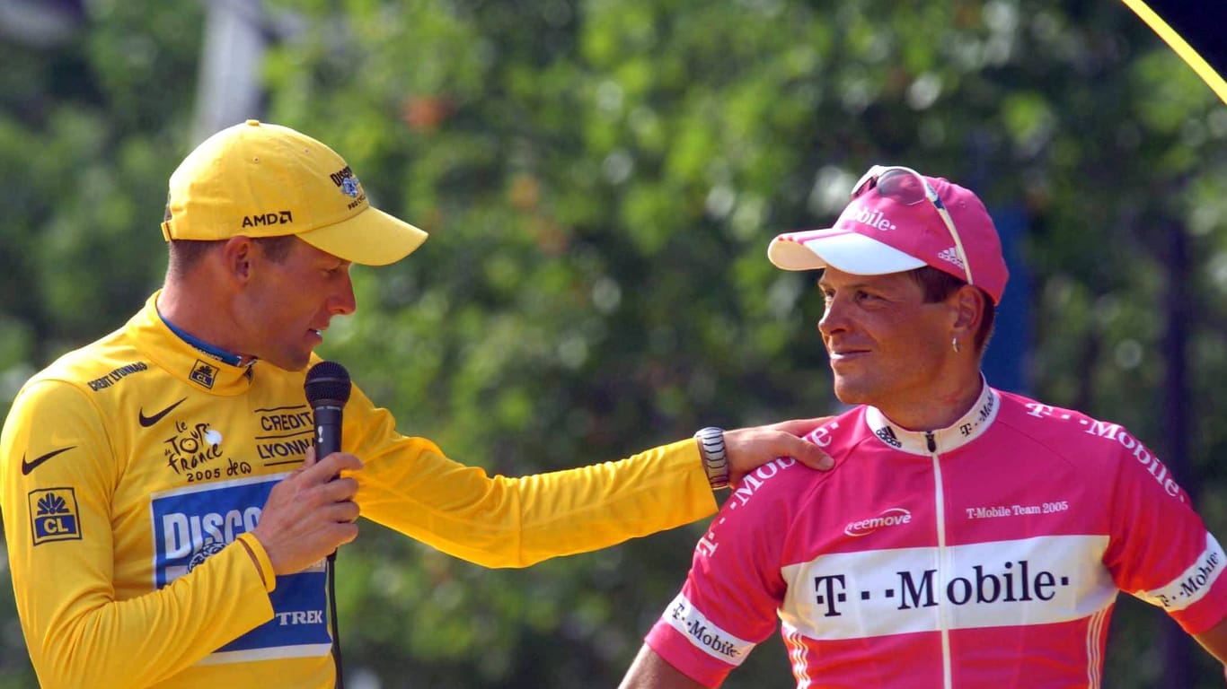 Früher Rivalen, heute Freunde: Die ehemaligen Radsport-Stars und Tour-de-France-Sieger Lance Armstrong (l.) und Jan Ullrich, die später des Dopings überführt wurden.