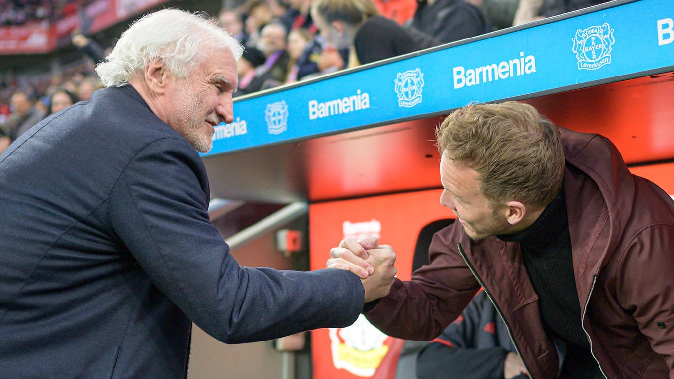 Rudi Völler (links) mit Julian Nagelsmann: Macht der DFB-Direktor den Ex-Bayern-Coach zum neuen Nationaltrainer?