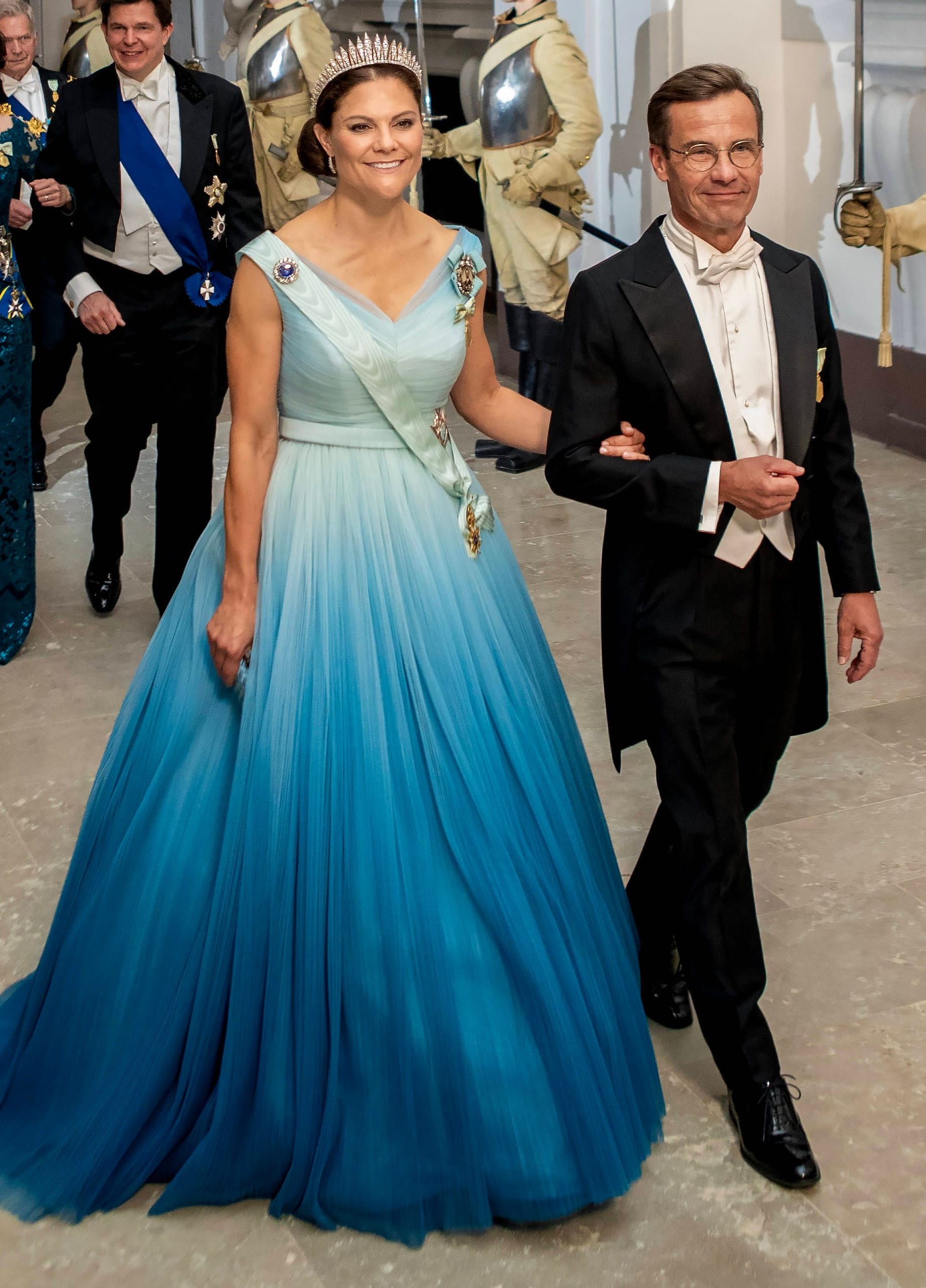 Prinzessin Victoria mit dem schwedischen Ministerpräsidenten Ulf Kristersson.