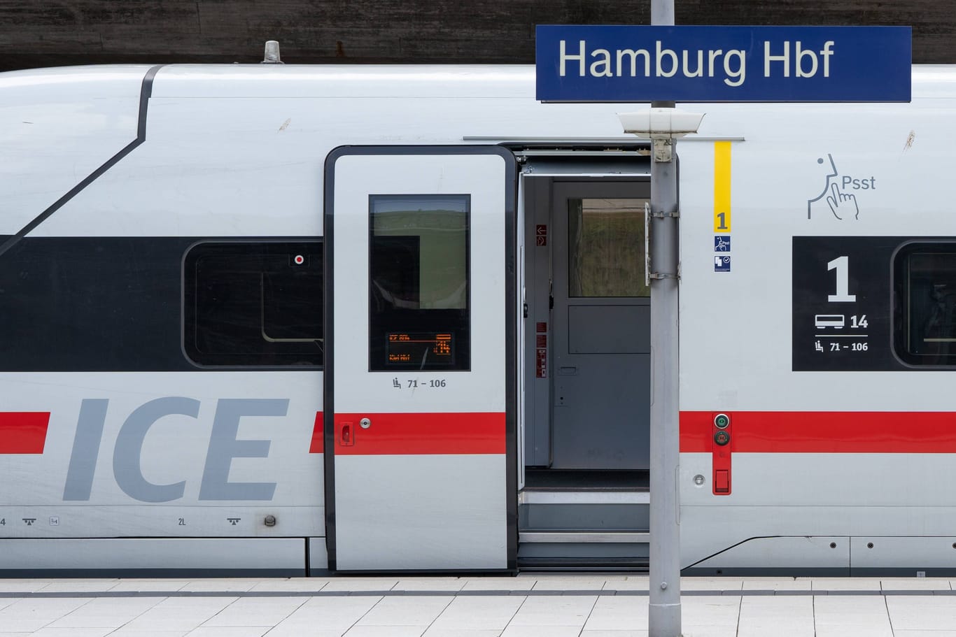Ein ICE am Hamburger Hauptbahnhof: Zwischen Hamburg und Berlin ist der Zugverkehr aufgrund von Vandalismus gestört.