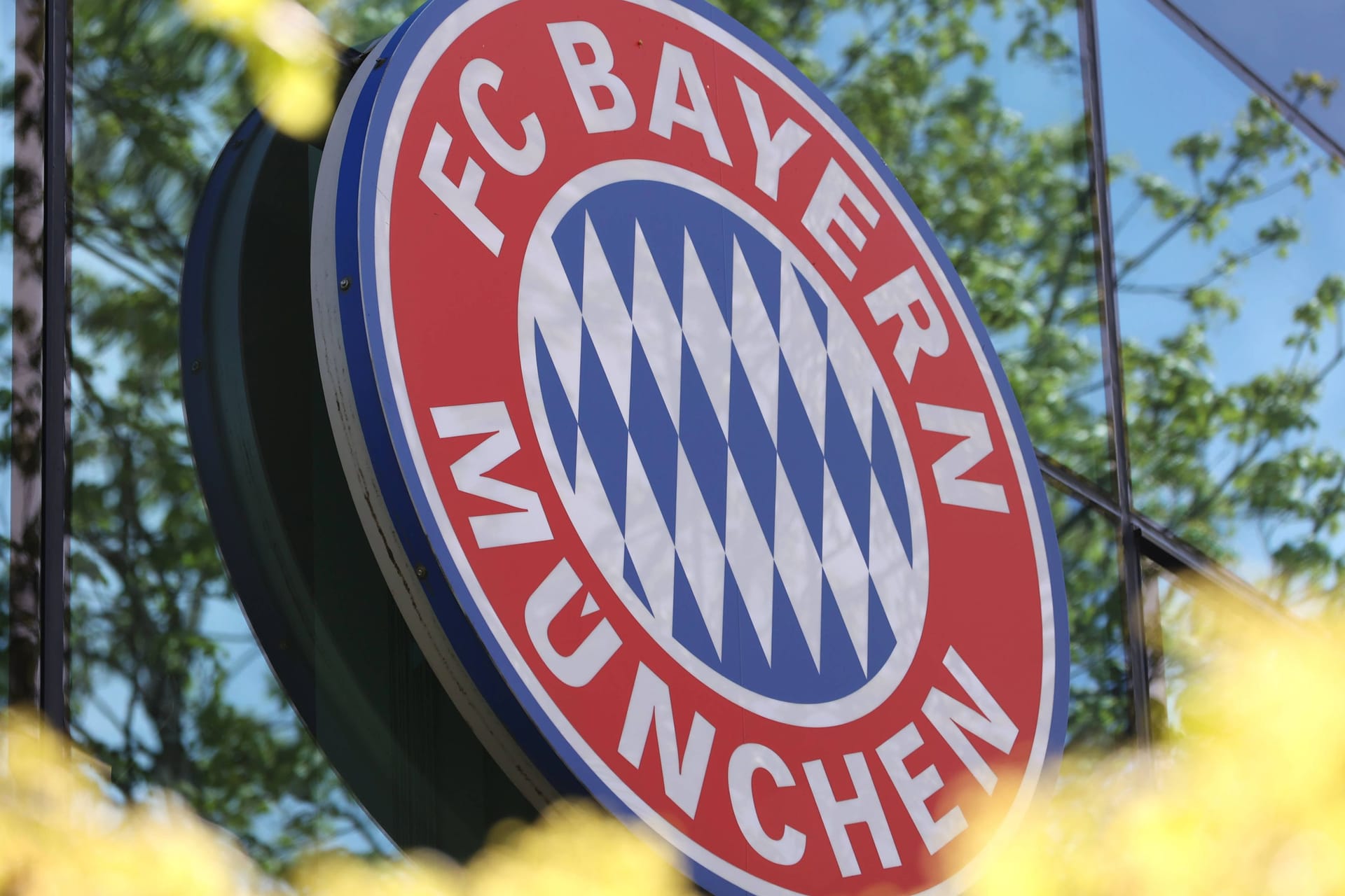 Emblem des FC Bayern an der Geschäftsstelle: Ein bewährter Mitarbeiter verlässt den deutschen Rekordmeister.