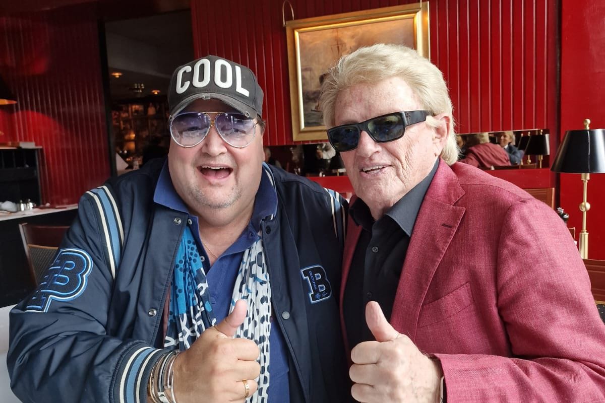 Andreas Ellermann und Schlagerlegende Heino im Fischereihafen Restaurant Hamburg: Beide wollen einen gemeinsamen Song aufnehmen.