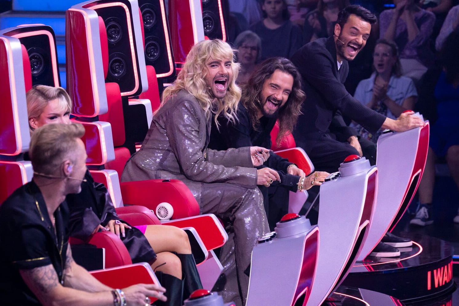 Ronan Keating, Shirin David, Bill Kaulitz, Tom Kaulitz und Giovanni Zarrella: Die aktuelle Jury von "The Voice of Germany".