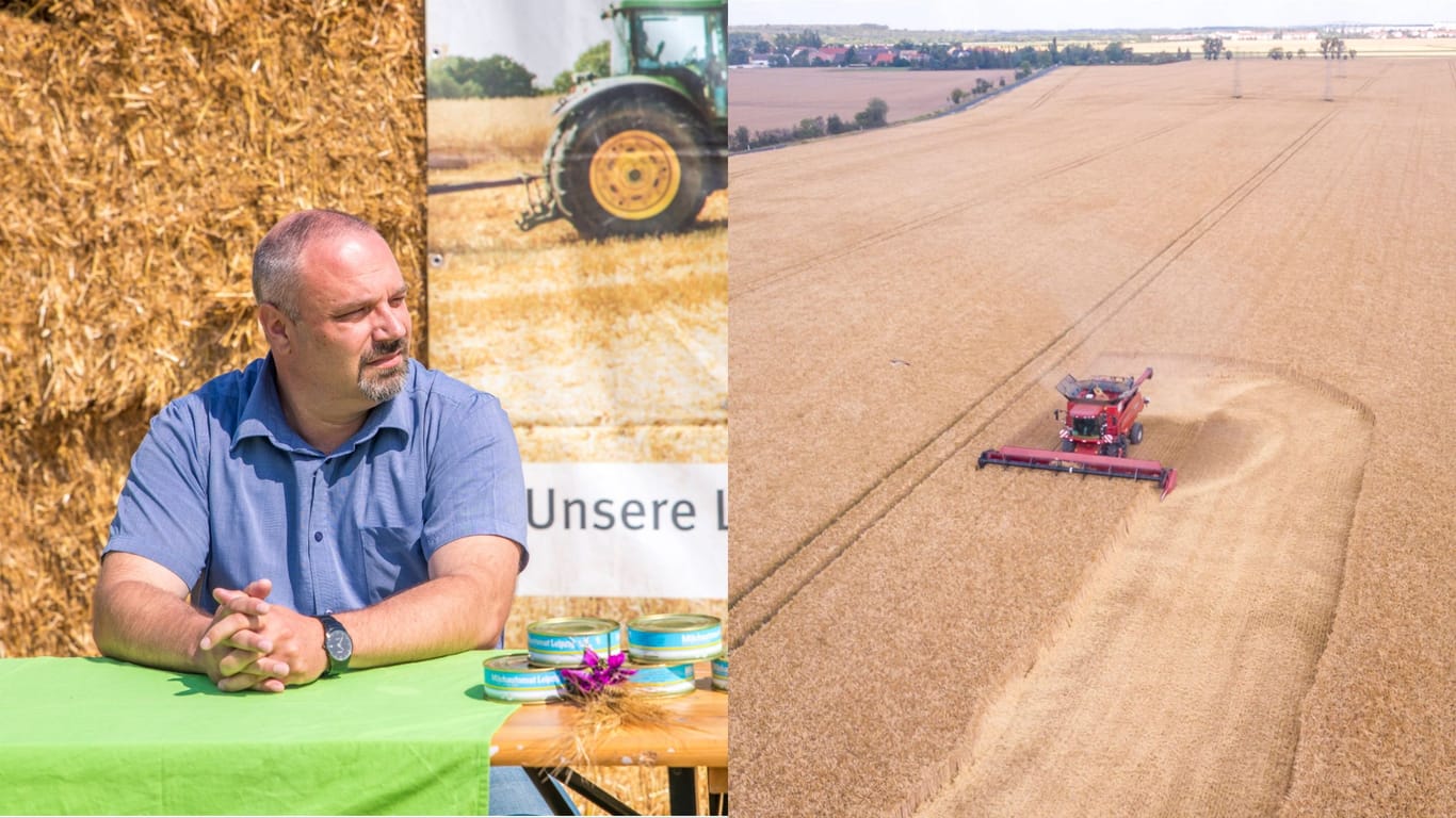 Sachsens Bauernpräsident Torsten Krawczyk (Archivbild): Er spricht von finanziellen Einbußen bei der diesjährigen Ernte.