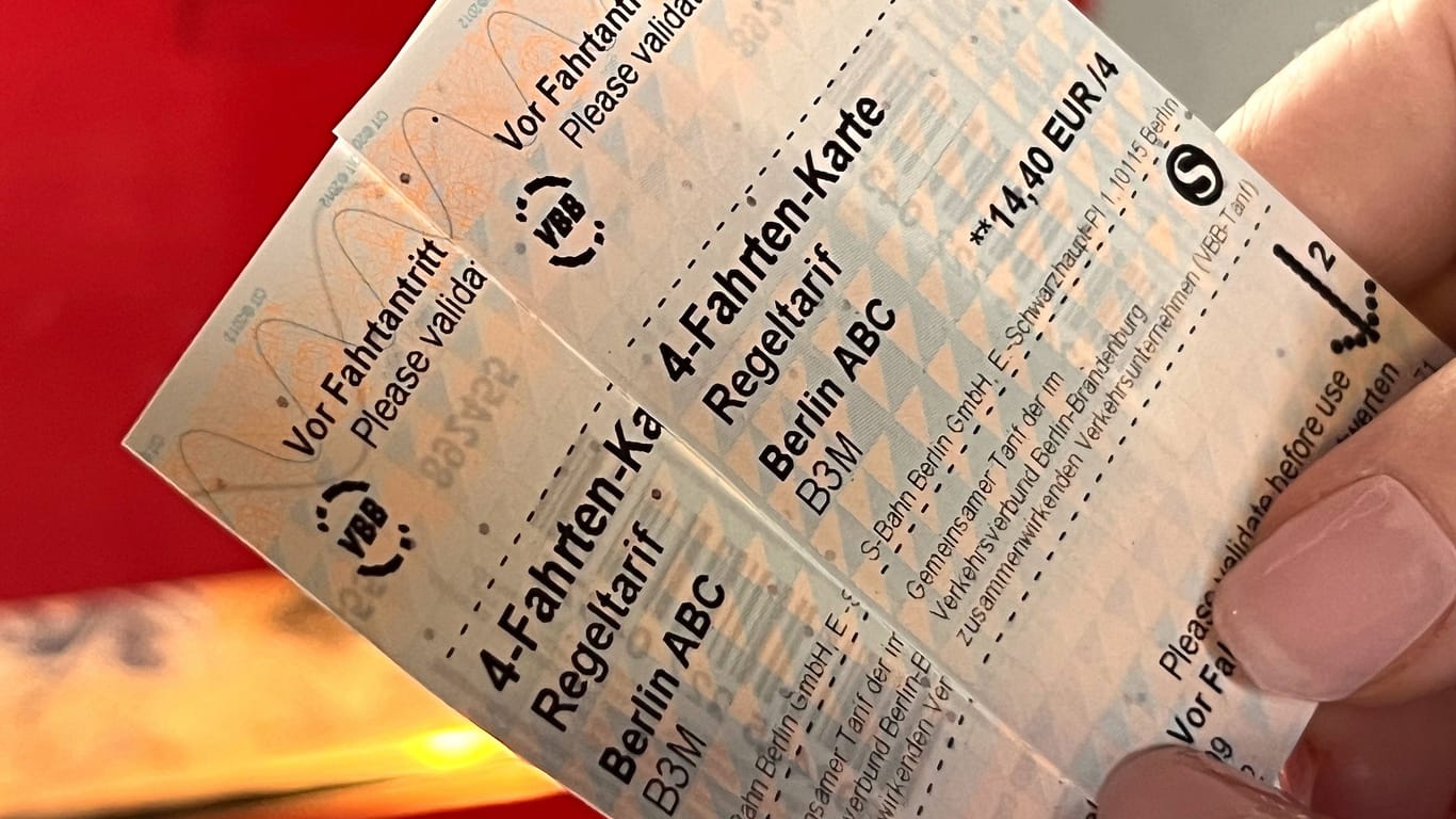 VBB-Fahrscheine für Berlin und Brandenburg