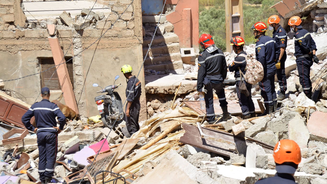 Bergungsarbeiten in Marrakesch: Vergangenen Freitag ereignete sich hier das schwerste Erdbeben seit Jahrzehnten.