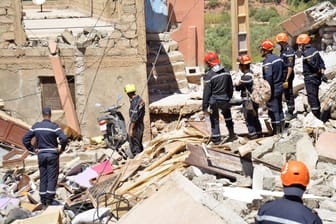 Bergungsarbeiten in Marrakesch: Vergangenen Freitag ereignete sich hier das schwerste Erdbeben seit Jahrzehnten.