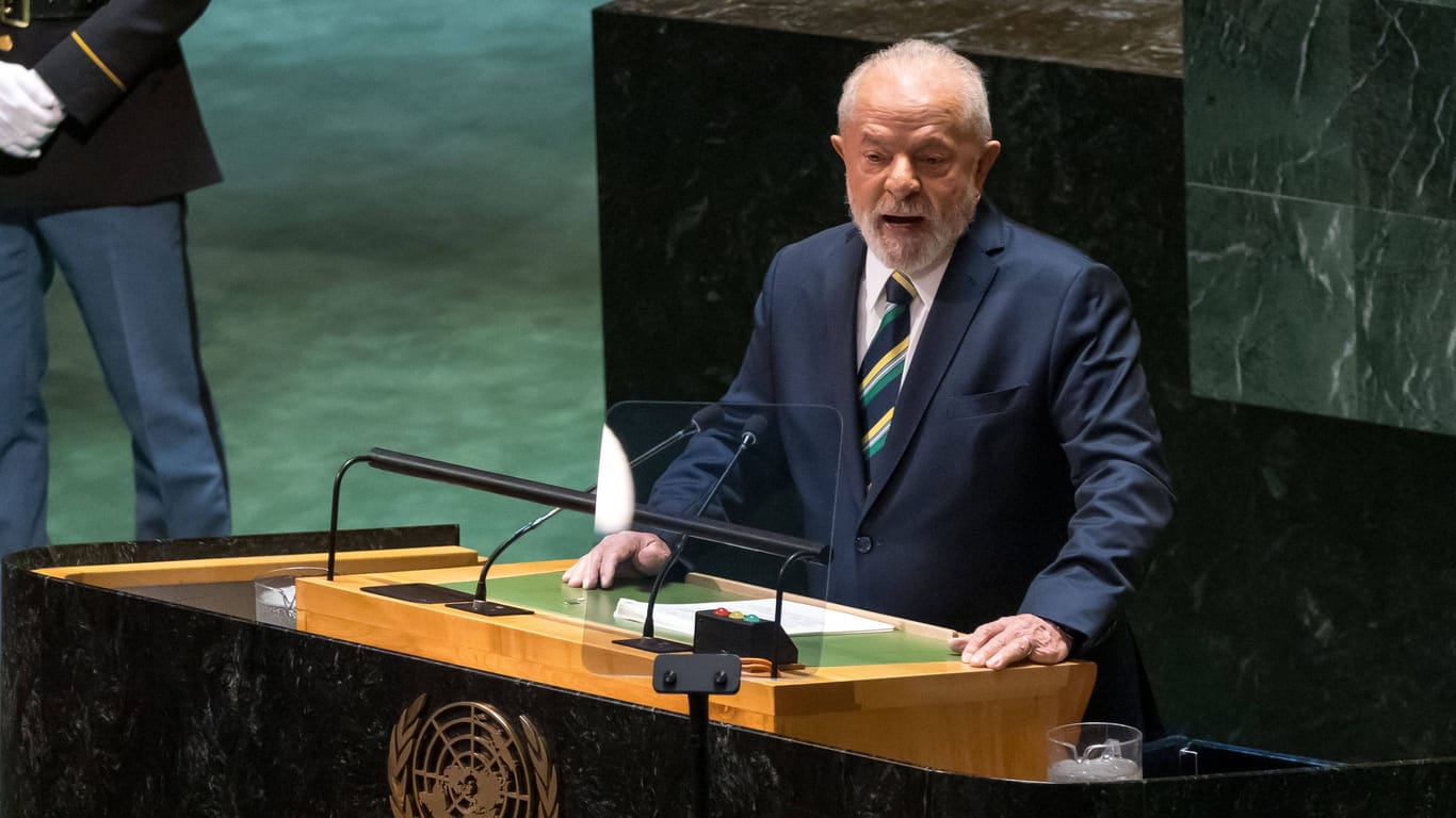 Anklage an die reichen Länder: Brasiliens Präsident Lula da Silva vor der UN-Vollversammlung.