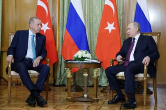 Erdoğan und Putin in Sotschi: Sie haben über das Getreideabkommen diskutiert.