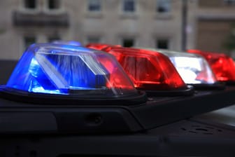 Blaulichter auf einem US-Polizeiauto (Symbolbild): In Staat New York soll eine Mutter eine Lehrerin verprügelt haben.