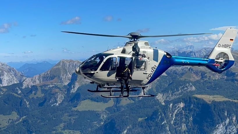 Polizeihelikopter am Watzmann: Ein Mann konnte nur noch tot geborgen werden.