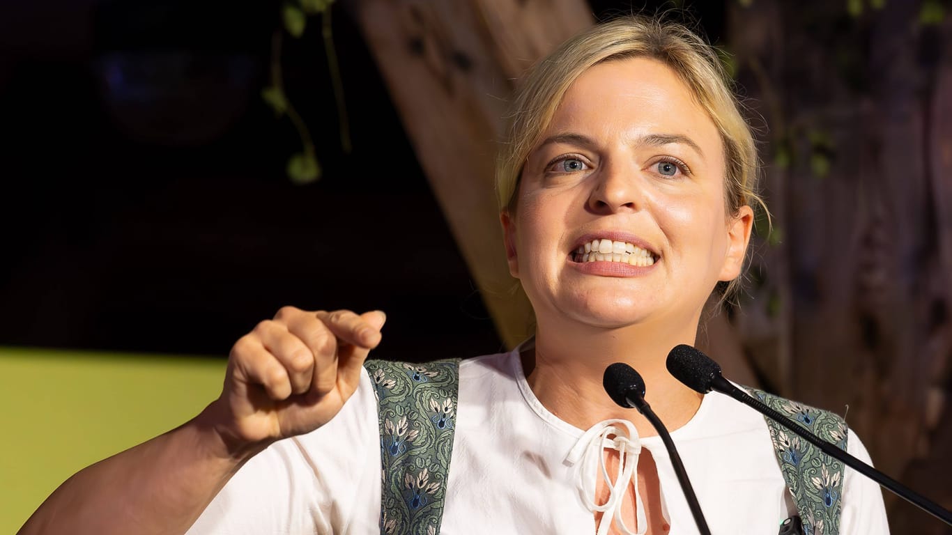 Katharina Schulze (Archivbild): Bei einer Wahlkampfveranstaltung kam es zu einem Steinwurf.
