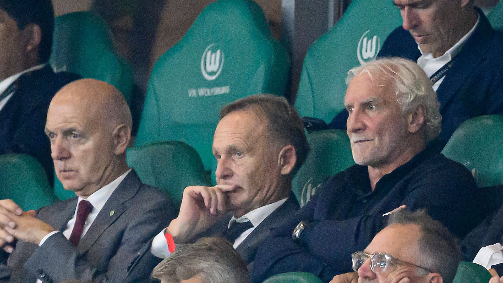 DFB-Präsident Bernd Neuendorf, seine Vize Hans-Joachim Watzke und DFB-Direktor Rudi Völler (von links): Die Entlassung Flicks war ein erneutes Kommunikations-Desaster.