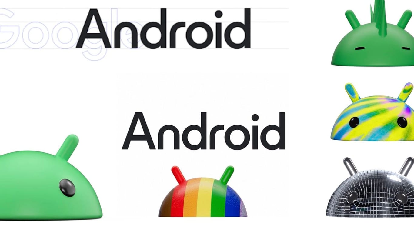 Android-Logo: Google hat unter anderem den Schriftzug angepasst.