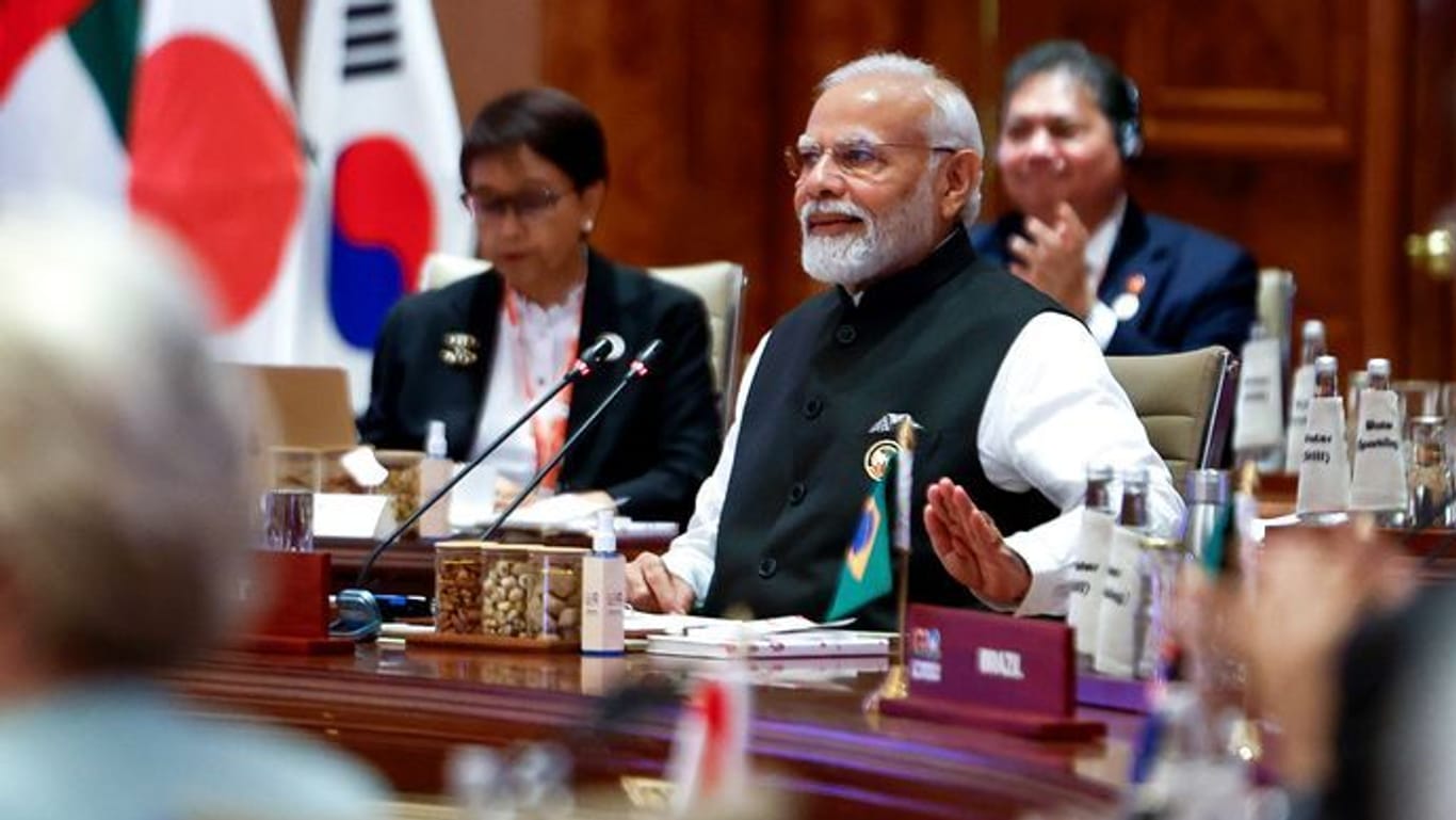 Indiens Premierminister Narendra Modi: Er verkündete den Beschluss der G20.