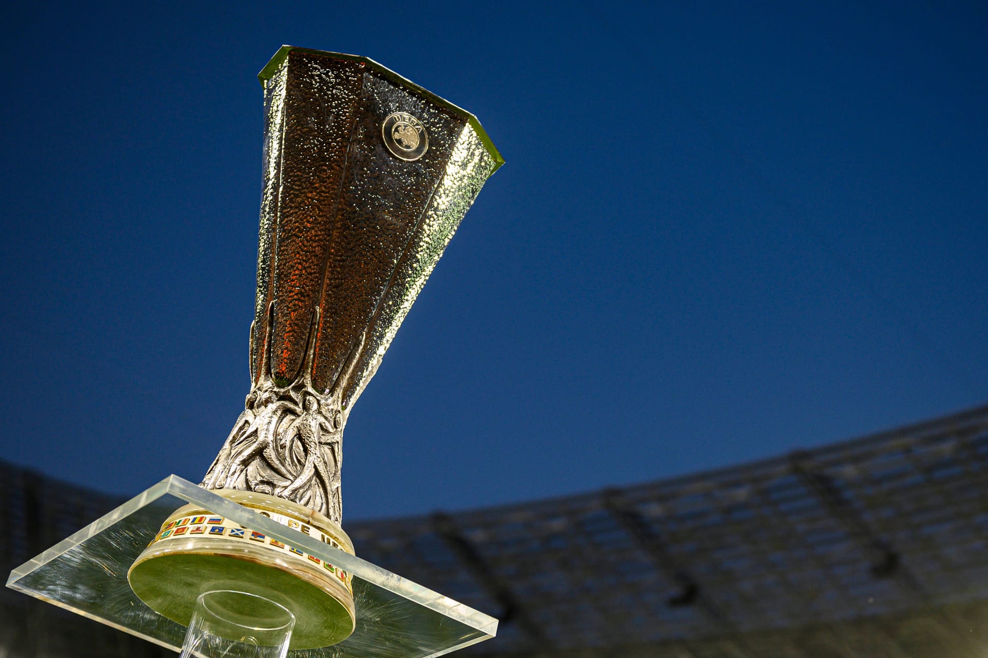 Die Europa-League-Trophäe: Das Finale wird 2024 in Dublin stattfinden.